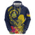 Niue Independence Day Hoodie Hiapo Pattern Hibiscus Plumeria and Uga