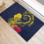 Niue Independence Day Rubber Doormat Hiapo Pattern Hibiscus Plumeria and Uga