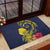 Niue Independence Day Rubber Doormat Hiapo Pattern Hibiscus Plumeria and Uga