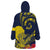 Niue Independence Day Wearable Blanket Hoodie Hiapo Pattern Hibiscus Plumeria and Uga