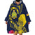 Niue Independence Day Wearable Blanket Hoodie Hiapo Pattern Hibiscus Plumeria and Uga