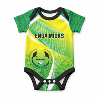 Enga Mioks Rugby Baby Onesie Papua New Guinea Polynesian Tattoo LT03 Green - Polynesian Pride