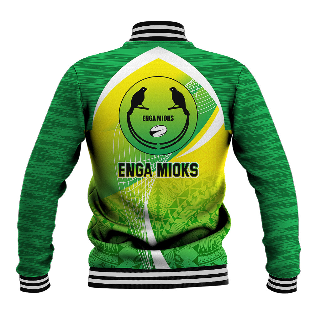 Enga Mioks Rugby Baseball Jacket Papua New Guinea Polynesian Tattoo LT03 - Polynesian Pride