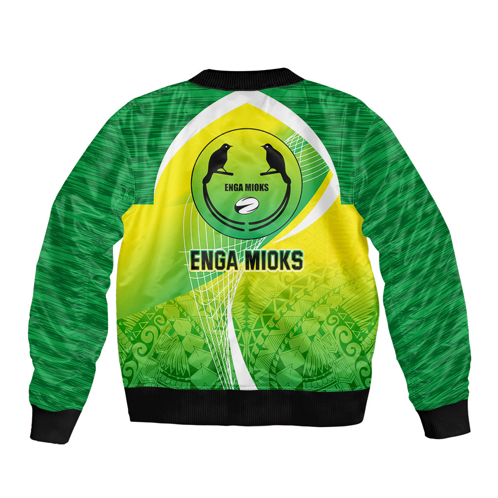 Enga Mioks Rugby Bomber Jacket Papua New Guinea Polynesian Tattoo LT03 - Polynesian Pride