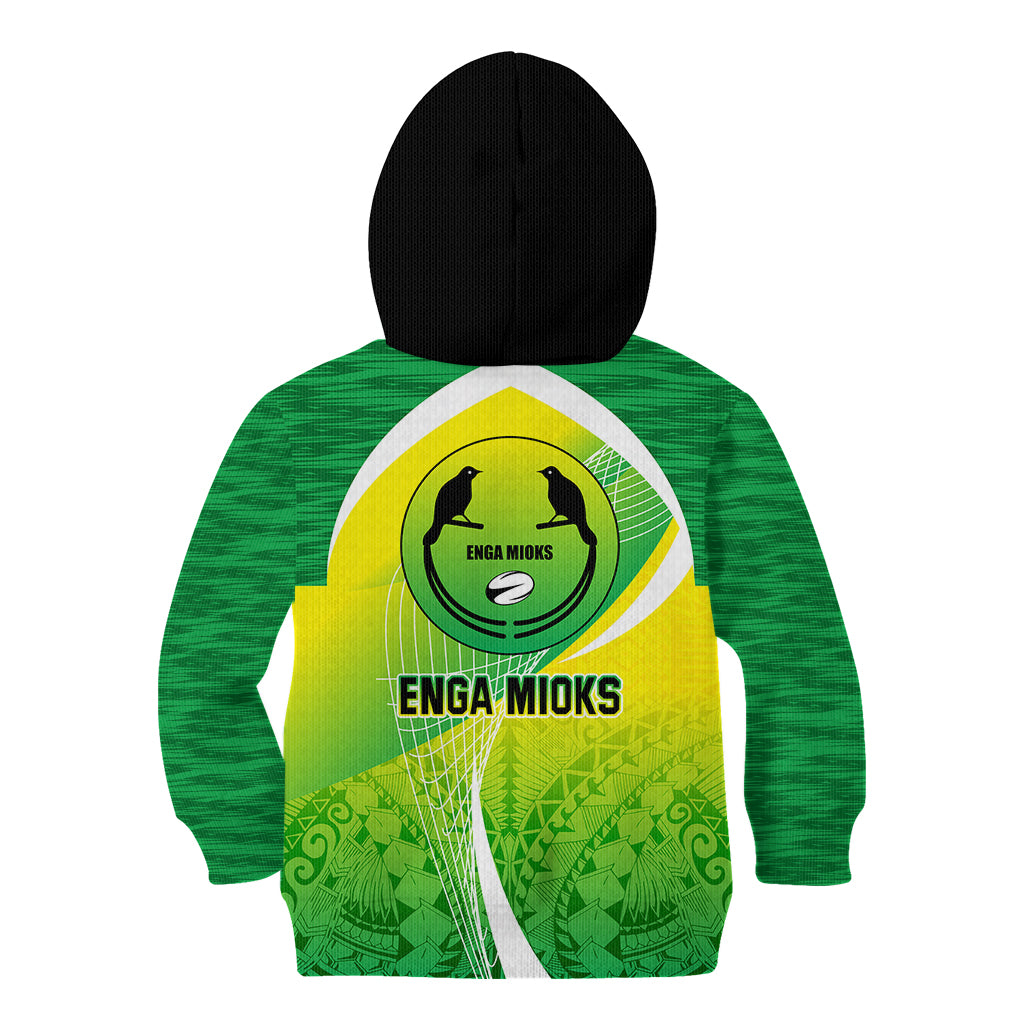 Enga Mioks Rugby Kid Hoodie Papua New Guinea Polynesian Tattoo LT03 - Polynesian Pride