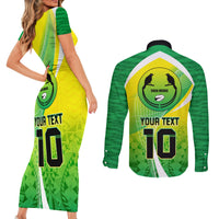 Custom Enga Mioks Rugby Couples Matching Short Sleeve Bodycon Dress and Long Sleeve Button Shirts Papua New Guinea Polynesian Tattoo LT03 - Polynesian Pride