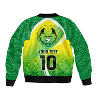 Custom Enga Mioks Rugby Sleeve Zip Bomber Jacket Papua New Guinea Polynesian Tattoo LT03 - Polynesian Pride