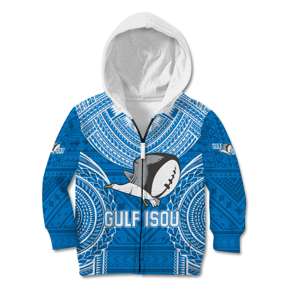 Gulf Isou Rugby Kid Hoodie Papua New Guinea Polynesian Tattoo LT03 - Polynesian Pride