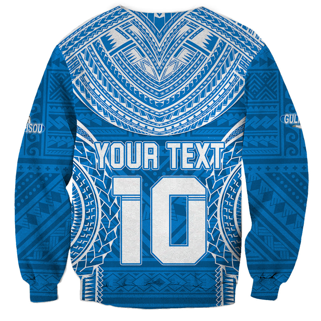 Custom Gulf Isou Rugby Sweatshirt Papua New Guinea Polynesian Tattoo LT03 - Polynesian Pride