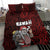 Hawaii Aloha Santa Claus Funny Polynesian Tattoo Bedding Set Red Color