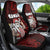 Hawaii Aloha Santa Claus Funny Polynesian Tattoo Car Seat Cover Red Color