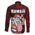 Hawaii Aloha Santa Claus Funny Polynesian Tattoo Family Matching Puletasi and Hawaiian Shirt Red Color