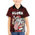 Hawaii Aloha Santa Claus Funny Polynesian Tattoo Family Matching Puletasi and Hawaiian Shirt Red Color