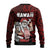 Hawaii Aloha Santa Claus Funny Polynesian Tattoo Ugly Christmas Sweater Red Color