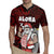 Hawaii Aloha Santa Claus Funny Polynesian Tattoo Rugby Jersey Red Color
