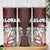 Hawaii Aloha Santa Claus Funny Polynesian Tattoo Skinny Tumbler Red Color