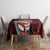 Hawaii Aloha Santa Claus Funny Polynesian Tattoo Tablecloth Red Color
