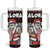 Hawaii Aloha Santa Claus Funny Polynesian Tattoo Tumbler With Handle Red Color