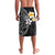 Hawaiian Hibiscus and Plumeria Polynesian Tribal Tattoo Lavalava Black Color