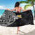 Hawaiian Hibiscus and Plumeria Polynesian Tribal Tattoo Sarong Black Color