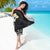 Hawaiian Hibiscus and Plumeria Polynesian Tribal Tattoo Sarong Black Color
