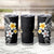 Hawaiian Hibiscus and Plumeria Polynesian Tribal Tattoo Tumbler Cup Black Color