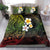 Hawaiian Hibiscus and Plumeria Polynesian Tribal Tattoo Bedding Set Reggae Color