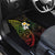 Hawaiian Hibiscus and Plumeria Polynesian Tribal Tattoo Car Mats Reggae Color