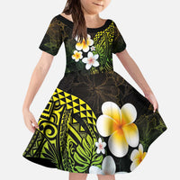 Hawaiian Hibiscus and Plumeria Polynesian Tribal Tattoo Family Matching Puletasi and Hawaiian Shirt Reggae Color