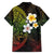 Hawaiian Hibiscus and Plumeria Polynesian Tribal Tattoo Hawaiian Shirt Reggae Color