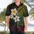 Hawaiian Hibiscus and Plumeria Polynesian Tribal Tattoo Hawaiian Shirt Reggae Color