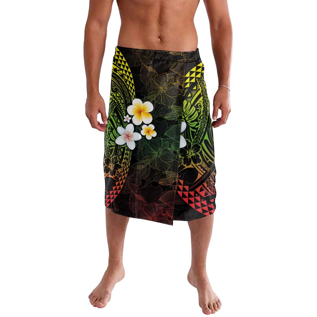 Hawaiian Hibiscus and Plumeria Polynesian Tribal Tattoo Lavalava Reggae Color