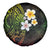 Hawaiian Hibiscus and Plumeria Polynesian Tribal Tattoo Spare Tire Cover Reggae Color