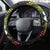 Hawaiian Hibiscus and Plumeria Polynesian Tribal Tattoo Steering Wheel Cover Reggae Color