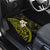 Hawaiian Hibiscus and Plumeria Polynesian Tribal Tattoo Car Mats Yellow Color