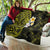 Hawaiian Hibiscus and Plumeria Polynesian Tribal Tattoo Quilt Yellow Color