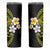 Hawaiian Hibiscus and Plumeria Polynesian Tribal Tattoo Skinny Tumbler Yellow Color