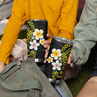 Hawaiian Hibiscus and Plumeria Polynesian Tribal Tattoo Tumbler Cup Yellow Color LT03 - Polynesian Pride