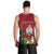 Niue Christmas Men Tank Top Coat of Arms and Polynesian Tattoo Xmas Element Christmas Red Vibe LT03 - Polynesian Pride