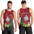 Niue Christmas Men Tank Top Coat of Arms and Polynesian Tattoo Xmas Element Christmas Red Vibe LT03 - Polynesian Pride