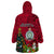 Niue Christmas Wearable Blanket Hoodie Coat of Arms and Polynesian Tattoo Xmas Element Christmas Red Vibe LT03 - Polynesian Pride