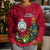 Personalised Niue Christmas Kid Ugly Christmas Sweater Coat of Arms and Polynesian Tattoo Xmas Element Christmas Red Vibe LT03 - Polynesian Pride