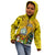 Niue Christmas Kid Hoodie Coat of Arms and Polynesian Tattoo Xmas Element Christmas Yellow Vibe LT03 - Polynesian Pride