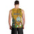 Niue Christmas Men Tank Top Coat of Arms and Polynesian Tattoo Xmas Element Christmas Yellow Vibe LT03 - Polynesian Pride