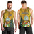 Niue Christmas Men Tank Top Coat of Arms and Polynesian Tattoo Xmas Element Christmas Yellow Vibe LT03 - Polynesian Pride