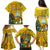 Personalised Niue Christmas Family Matching Puletasi Dress and Hawaiian Shirt Coat of Arms and Polynesian Tattoo Xmas Element Christmas Yellow Vibe LT03 - Polynesian Pride