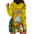 Personalised Niue Christmas Hoodie Dress Coat of Arms and Polynesian Tattoo Xmas Element Christmas Yellow Vibe LT03 - Polynesian Pride