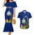 Niue Christmas Couples Matching Mermaid Dress and Hawaiian Shirt Coat of Arms and Polynesian Tattoo Xmas Element Christmas Blue Vibe LT03 Blue - Polynesian Pride