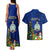 Niue Christmas Couples Matching Tank Maxi Dress and Hawaiian Shirt Coat of Arms and Polynesian Tattoo Xmas Element Christmas Blue Vibe LT03 - Polynesian Pride