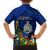 Niue Christmas Family Matching Puletasi Dress and Hawaiian Shirt Coat of Arms and Polynesian Tattoo Xmas Element Christmas Blue Vibe LT03 - Polynesian Pride